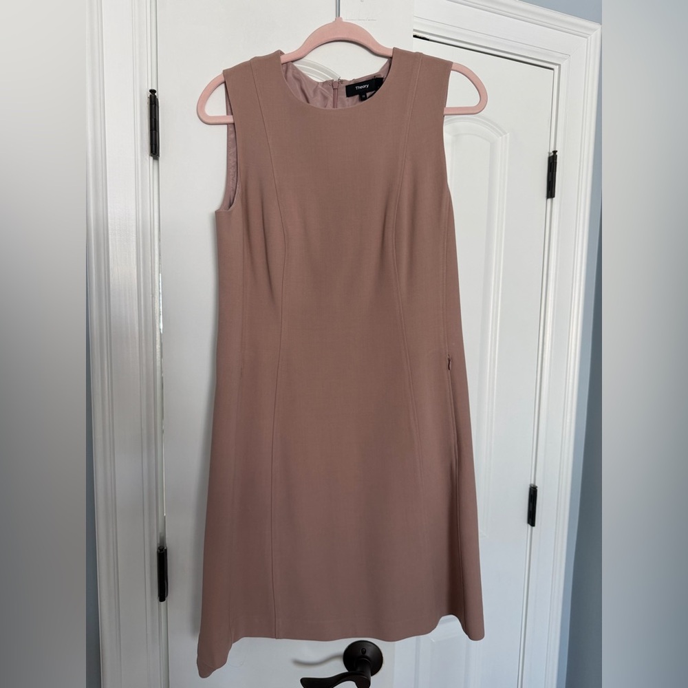 Theory Sleeveless Midi Dress in Mauve